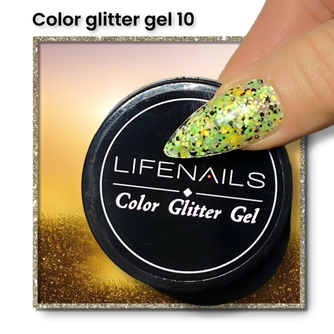 color glitter gel 10 lifenails