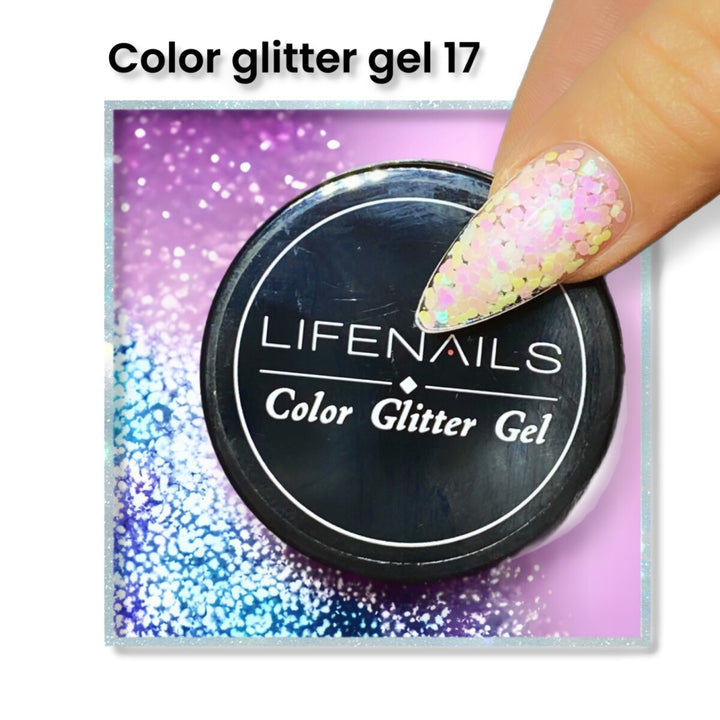 color glitter gel 17 lifenails