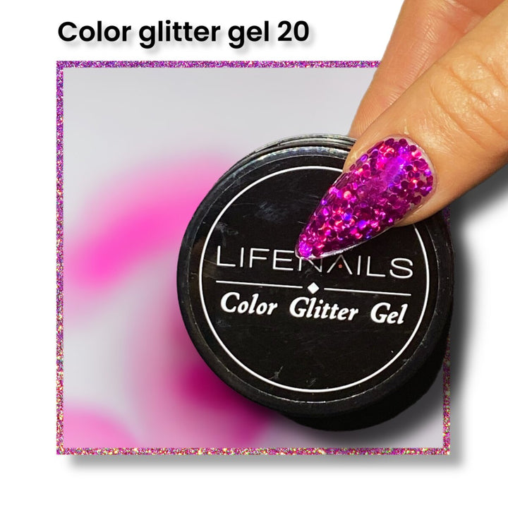 color glitter gel 20 lifenails