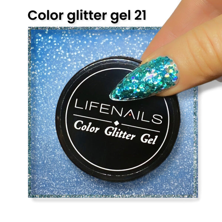 color glitter gel 21 lifenails