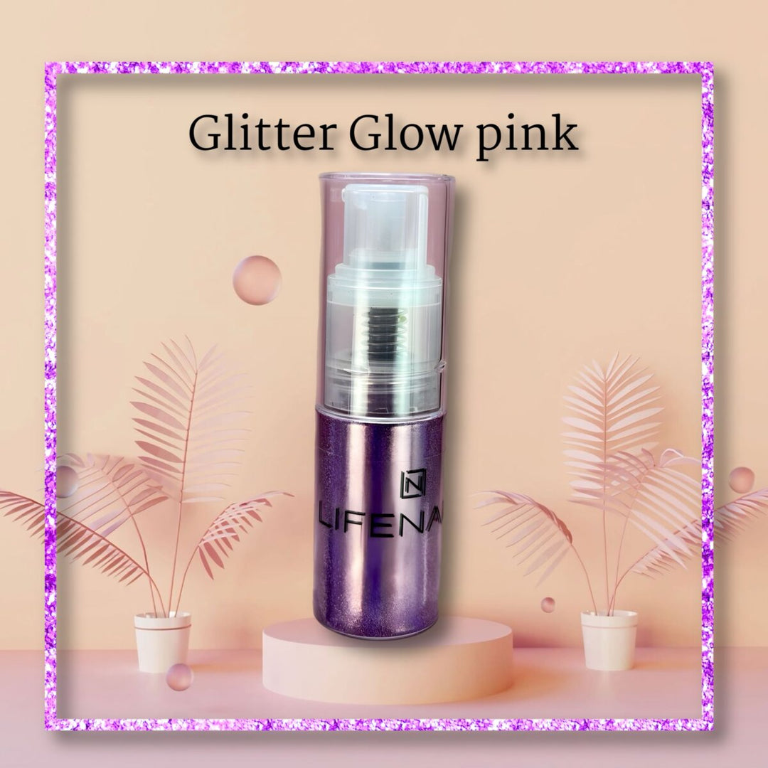 glitter glow pink