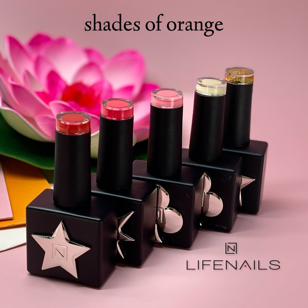 shade of orange lifenails